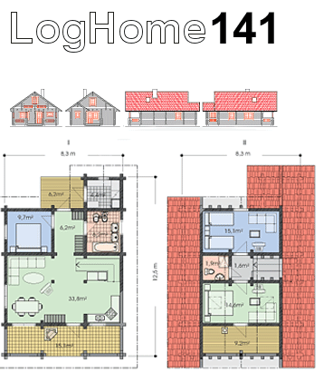 cabin floor log plan 141