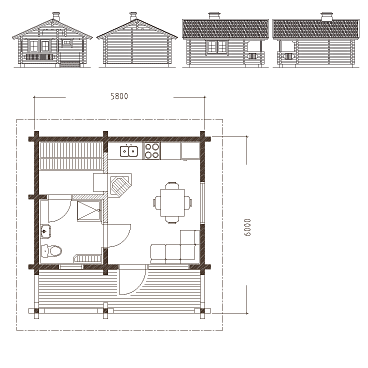 cabin floor log plan 35